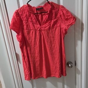 Lane Bryant Vibrant Coral Blouse